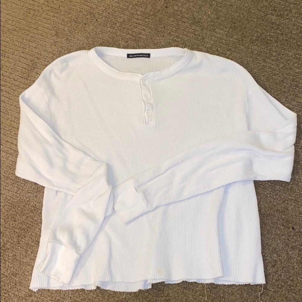 Brandy Melville White Henley